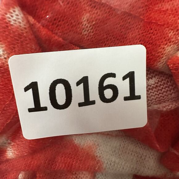 Ali Miles Top Shirt Womens Large Red Orange Knit Tie Die Breathable Tunic Bright - Picture 13 of 13